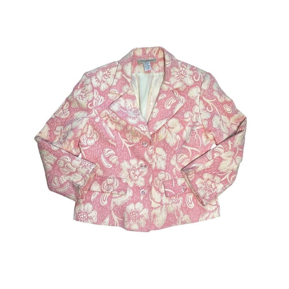 Vintage Harve Benard Textured Floral Button Jacket - Read